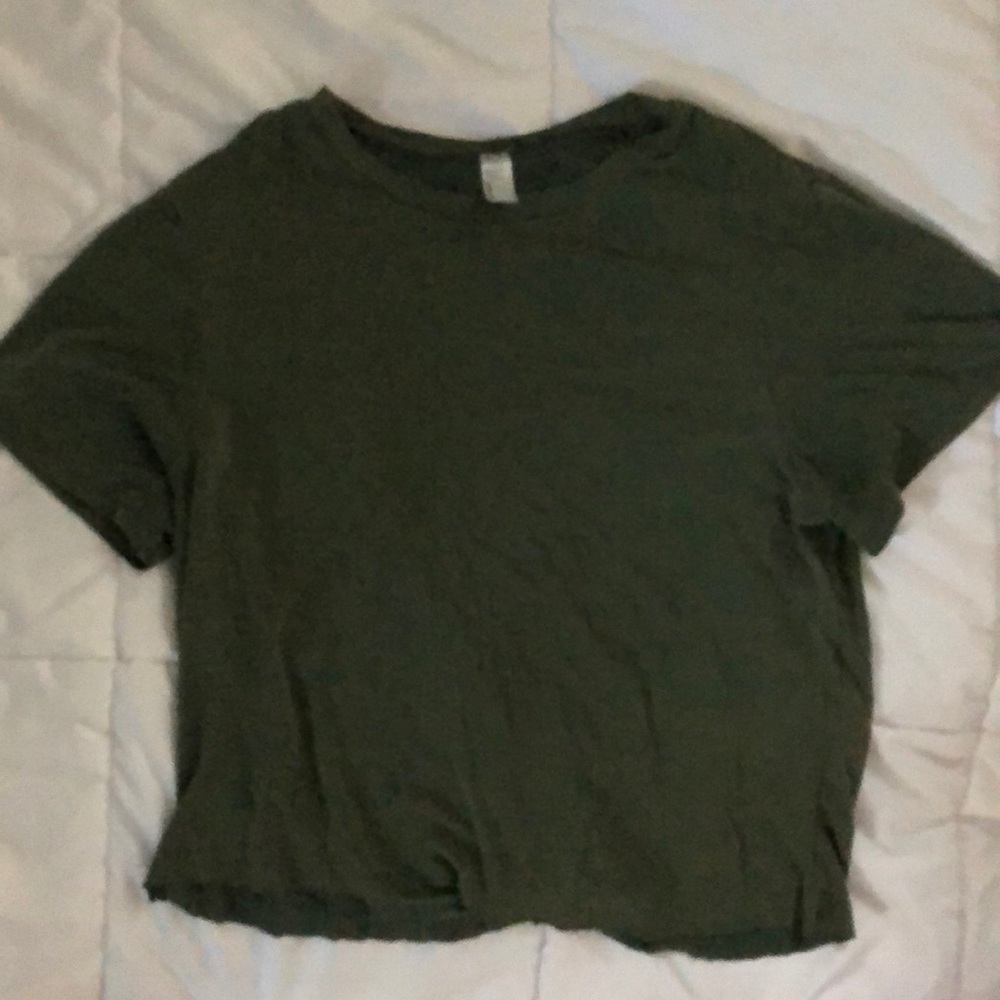 Green crop top